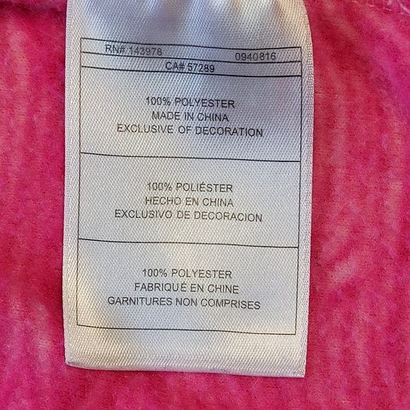 Puma Girls Pink Striped Fleece Hooded Coat 0-3 Months - Picture 6 of 6